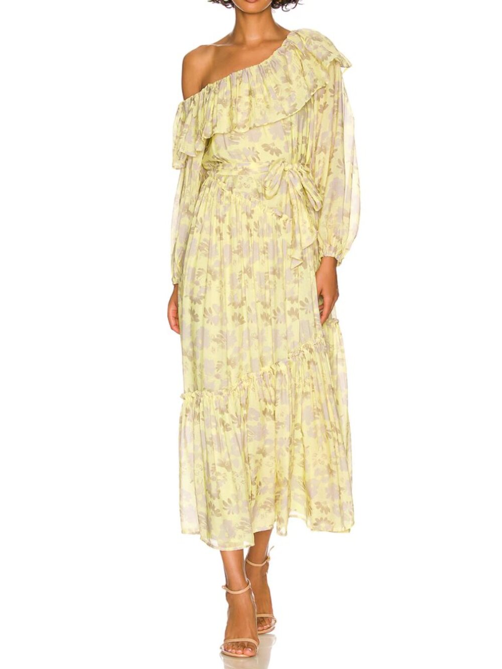 ASTR NWT | Kaylani Dress in Yellow Gray Floral